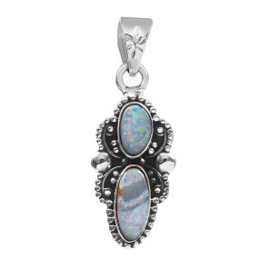 Australian Opal 1.5â€³ 925 Sterling Silver Pendant (REXT22-28)