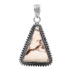 Wild Horse Jasper 1.5" 925 Sterling Silver Pendant (RS61-424)