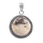 Zebra Jasper 1.25" 925 Sterling Silver Pendant (RS61-438)