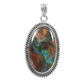 Shattuckite 1.75" 925 Sterling Silver Pendant (RS61-445)
