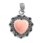 Pink Queen Conch 1.25" 925 Sterling Silver Pendant (RS61-419)