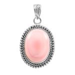Pink Queen Conch 1.25" 925 Sterling Silver Pendant (RS61-420)