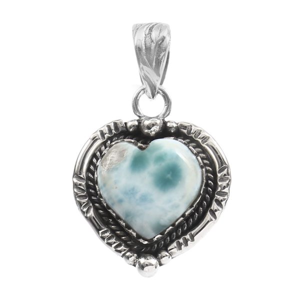 Larimar 1.25" 925 Sterling Silver Pendant (RS61-463)