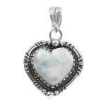Larimar 1.25" 925 Sterling Silver Pendant (RS61-465)