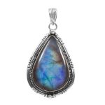 Labradorite 1.5" 925 Sterling Silver Pendant (RS61-470)