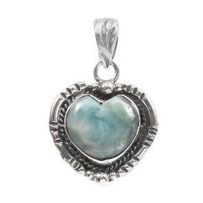 Larimar 1.25" 925 Sterling Silver Pendant (RS61-466)