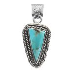 Mohave Turquoise 1.5â€³ 925 Sterling Silver Pendant (RS14-183)