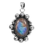 Labradorite 1.5â€³ 925 Sterling Silver Pendant (RS14-167)