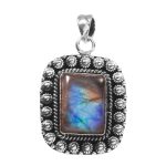 Labradorite 1.5â€³ 925 Sterling Silver Pendant (RS14-168)