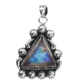 Labradorite 1.5â€³ 925 Sterling Silver Pendant (RS14-172)