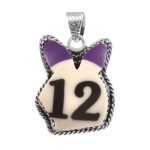 Playboy Pool Ball 1.5â€³ 925 Sterling Silver Pendant (REXT27-211)