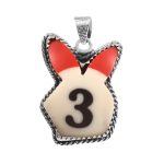 Playboy Pool Ball 1.5â€³ 925 Sterling Silver Pendant (REXT27-221)