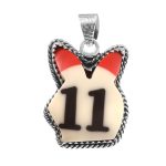 Playboy Pool Ball 1.5â€³ 925 Sterling Silver Pendant (REXT27-222)