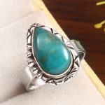 Kingman Turquoise Size US 6 925 Sterling Silver Ring 925 (RS17-450)