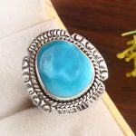 Kingman Turquoise Size US 10 925 Sterling Silver Ring 925 (RS17-406)