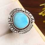 Kingman Turquoise Size US 6 925 Sterling Silver Ring 925 (RS17-439)