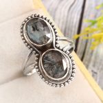 Teal Kyanite Size US 9 925 Sterling Silver Ring (REXT27-244)