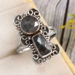 Teal Kyanite Size US 9 925 Sterling Silver Ring (REXT27-245)