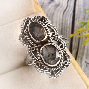 Teal Kyanite Size US 10 925 Sterling Silver Ring (REXT27-256)