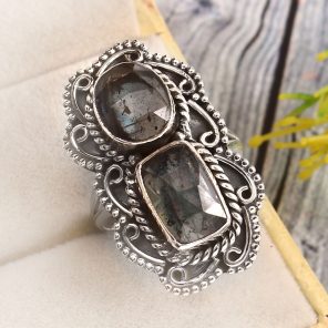 Kyanite Size US 8 925 Sterling Silver Ring (REXT27-239)