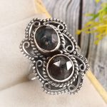 Teal Kyanite Size US 9 925 Sterling Silver Ring (REXT27-251)