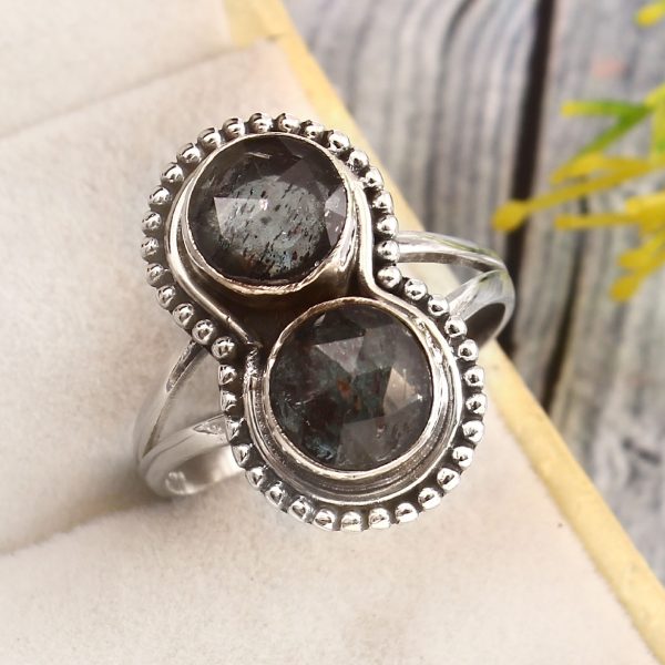 Teal Kyanite Size US 9 925 Sterling Silver Ring (REXT27-252)