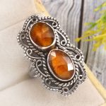 Orange Kyanite Size US 7 925 Sterling Silver Ring (REXT27-274)