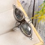 Teal Kyanite Size US 9 925 Sterling Silver Ring (REXT27-248)