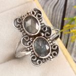 Teal Kyanite Size US 9 925 Sterling Silver Ring (REXT27-246)