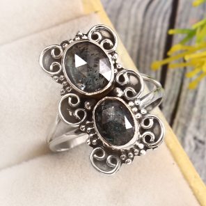 Teal Kyanite Size US 11 925 Sterling Silver Ring (REXT27-258)