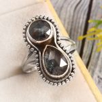 Teal Kyanite Size US 8 925 Sterling Silver Ring (REXT27-243)