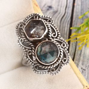Teal Kyanite Size US 11 925 Sterling Silver Ring (REXT27-259)