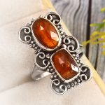 Orange Kyanite Size US 8 925 Sterling Silver Ring (REXT27-269)