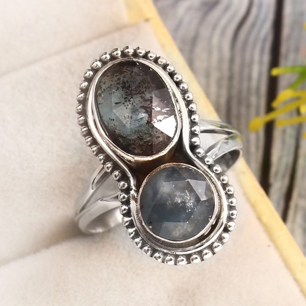 Teal Kyanite Size US 9 925 Sterling Silver Ring (REXT27-250)