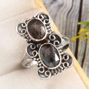 Teal Kyanite Size US 9 925 Sterling Silver Ring (REXT27-249)