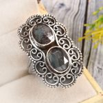 Teal Kyanite Size US 11 925 Sterling Silver Ring (REXT27-257)