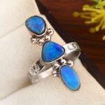 Australian Opal Size US 6 925 Sterling Silver Ring (REXT95-42)