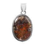 Copper Chrysocolla 1.5â€³ 925 Sterling Silver Pendant (RS5-50)