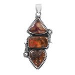 Copper Chrysocolla 1.5â€³ 925 Sterling Silver Pendant (RS5-52)