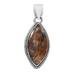 Copper Chrysocolla 1.5â€³ 925 Sterling Silver Pendant (RS5-47)