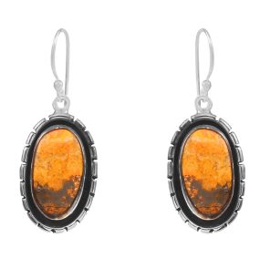 Bumble Bee Jasper 1.5â€³ 925 Sterling Silver Earring (REXT27-73)