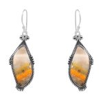 Bumble Bee Jasper 1.5â€³ 925 Sterling Silver Earring (REXT27-293)