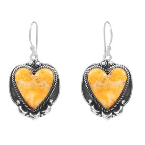 Bumble Bee Jasper 1.5â€³ 925 Sterling Silver Earring (REXT27-159)