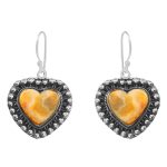 Bumble Bee Jasper 1.5″ 925 Sterling Silver Earring (REXT27-123)