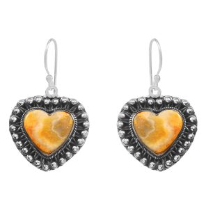 Bumble Bee Jasper 1.5â€³ 925 Sterling Silver Earring (REXT27-123)