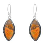 Bumble Bee Jasper 1.5â€³ 925 Sterling Silver Earring (REXT27-118)