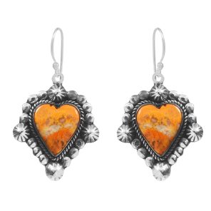 Bumble Bee Jasper 1.5â€³ 925 Sterling Silver Earring (REXT27-127)