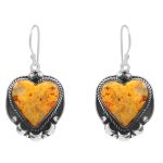Bumble Bee Jasper 1.5â€³ 925 Sterling Silver Earring (REXT27-163)