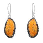 Bumble Bee Jasper 1.5â€³ 925 Sterling Silver Earring (REXT27-99)
