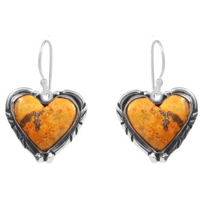 Bumble Bee Jasper 1.5â€³ 925 Sterling Silver Earring (REXT27-100)